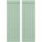 Ekena Millwork Americraft 5-Board Exterior Wood Joined Board-n-Batten Shutters w/ End Batten, ARW103BB518X74SGH, PR ARW103BB518X74SGH - alternate 1